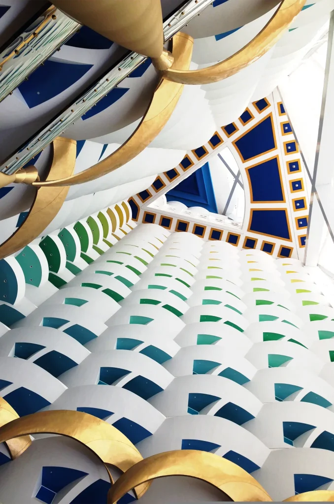 Architecture Inside a Luxury Hotel.